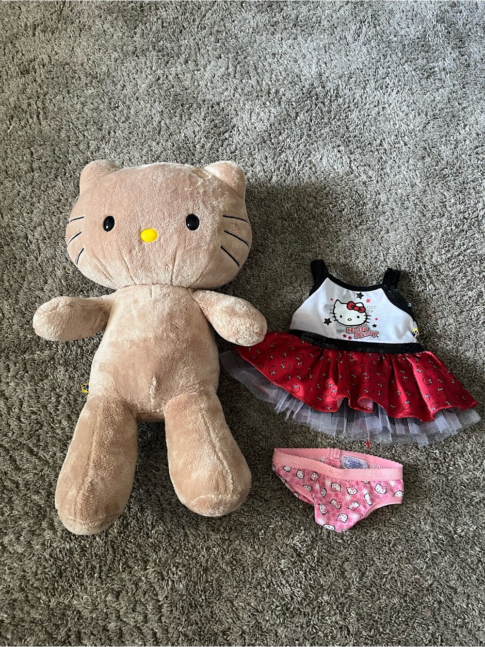 Hello Kitty Build A Bear Hawaiian Sun Kissed Tan Brown Plush 17” With Clothes